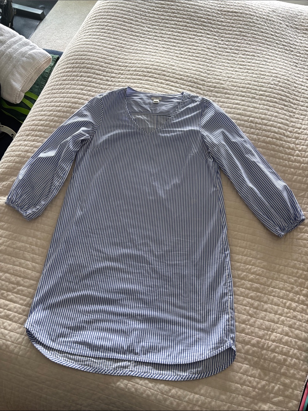 J. Crew Blue and White Striped Top